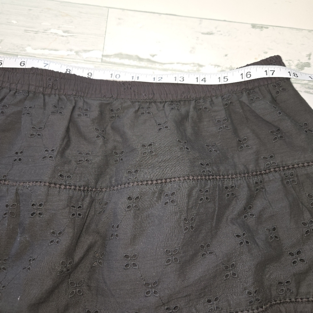 Jennifer & Grace Black Tiered Eyelet Skater Mini Skirt Size XL NWT - Picture 5 of 10